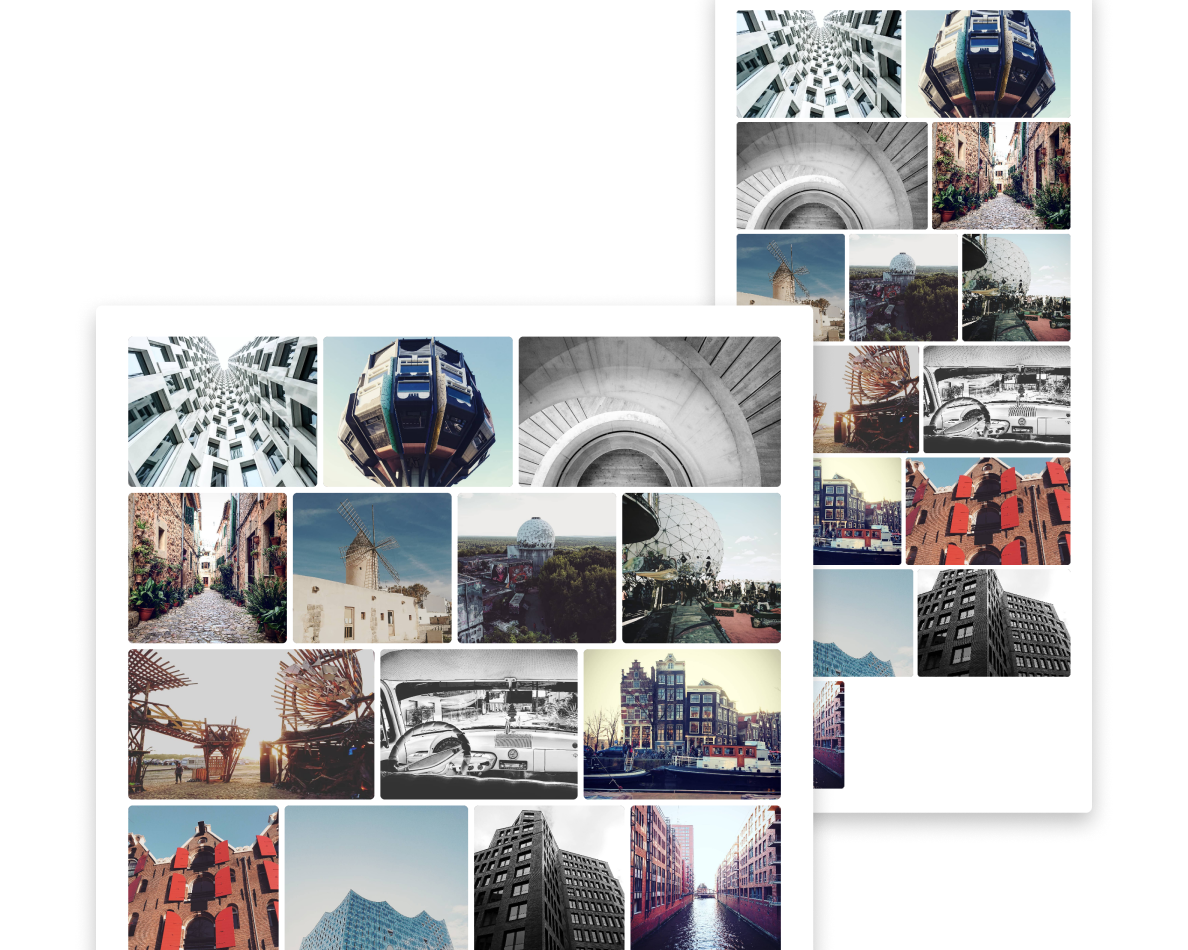 Screenshots of the flex-gallery project